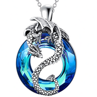 Unified Jewellery Dragon Necklace & Earrings Set Women – Zinc Alloy Dragon 1113