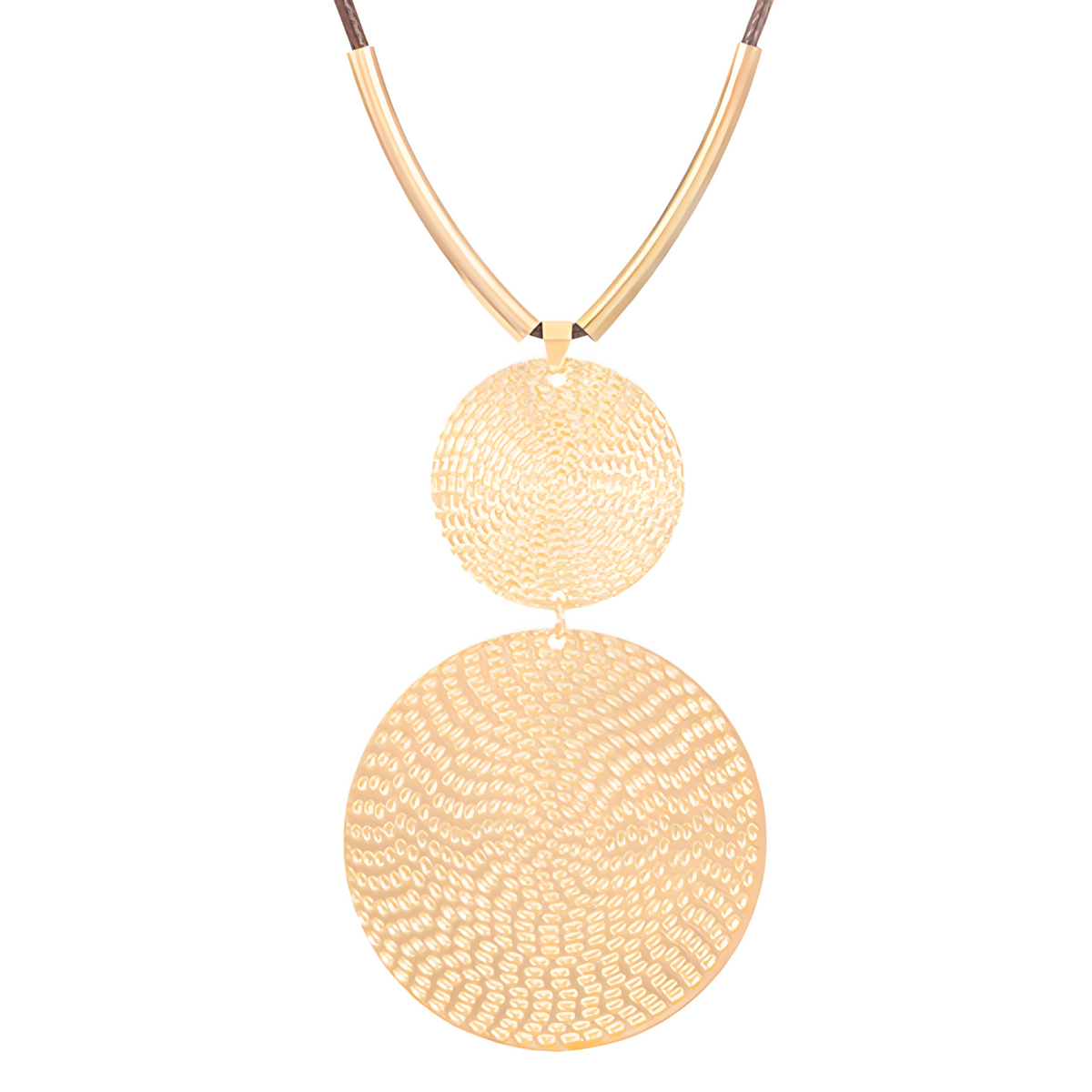 Contemporary Layered Geometric Circular Choker Necklace Drop Earring Set B109