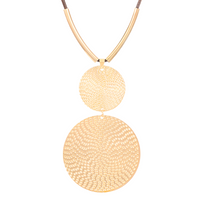 Contemporary Layered Geometric Circular Choker Necklace Drop Earring Set B109