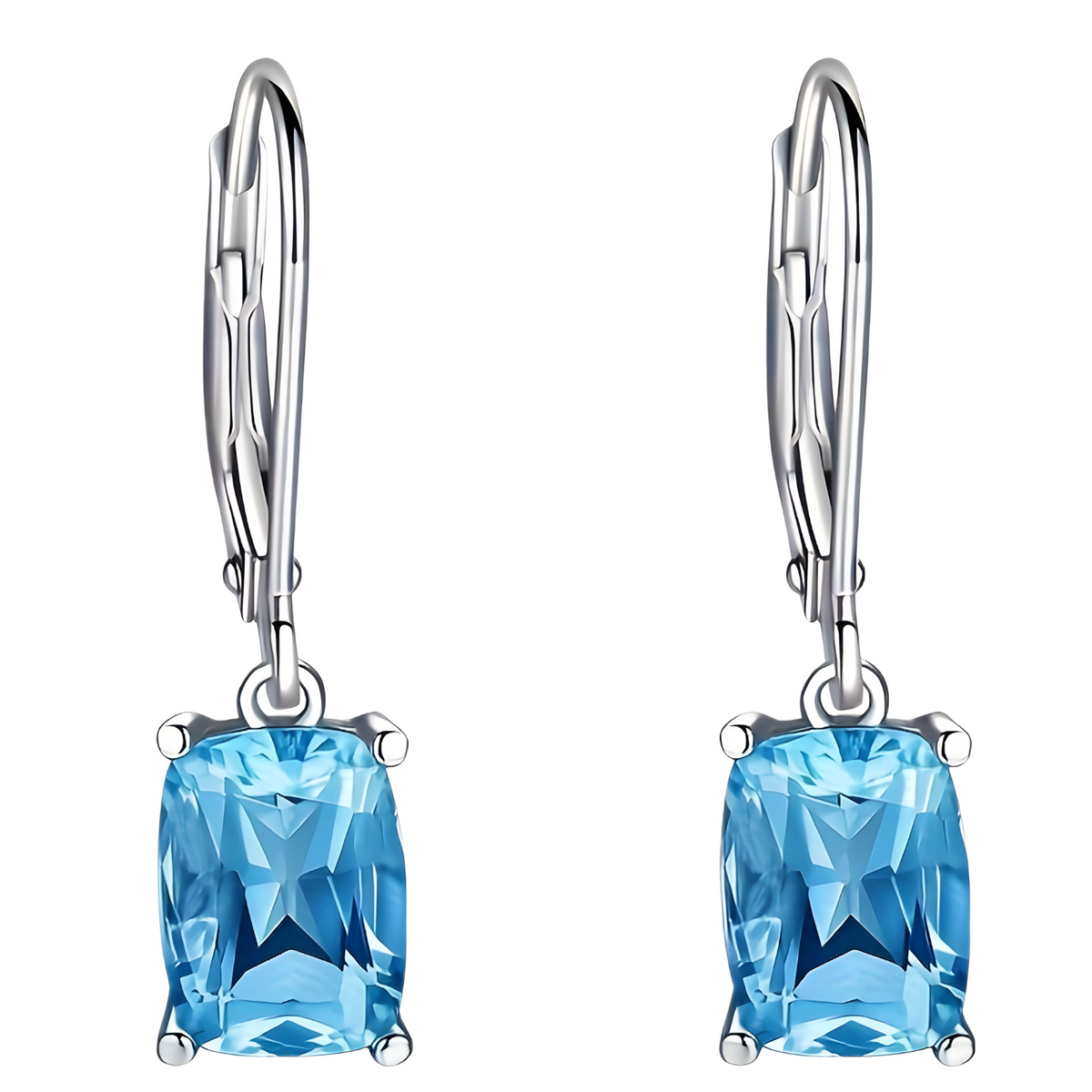 Copper Alloy Cubic Zirconia Drop Earrings for Women, Lever Back Dangle 505