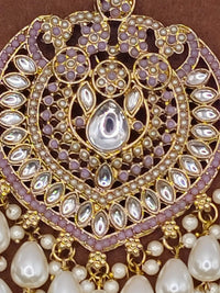 Elegant Bollywood Inspired Gold Kundan Earrings - Traditional Indian Jewelry 230