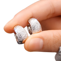 Unified Jewellery Exquisite Zircon Pavé Small Hoop-Shaped Huggie Earrings 649