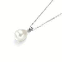 925 Silver Plated 1 pair of Earrings + 1 Necklace Silver Plated Waterdrop 62 UK