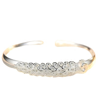 Unified Jewellery Polished 925 Sterling Silver Rhodium Plated Round Bracelet 400