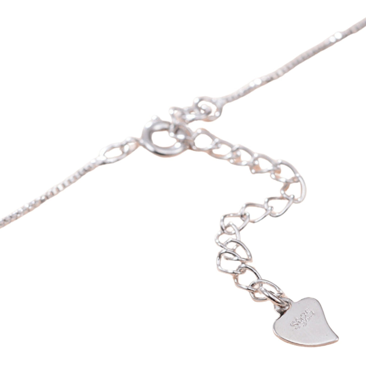 Unified Jewellery Sterling Silver Angel Wing Heart Necklace, Purple Crystal 329