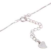 Unified Jewellery Sterling Silver Angel Wing Heart Necklace, Purple Crystal 329