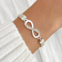 Infinity Symbol Rhinestone Chain Bracelet Personality Bracelet Women 90 UK