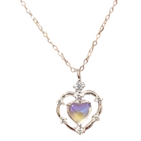 Heart Pendant Necklace Women, Popular Hollow Chain Charm, Stylish Fashion b168