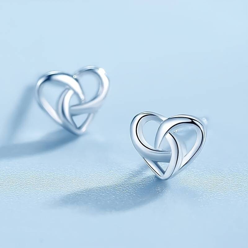 Unique Sweet Love Heart Stud Earrings - Romantic Heart-Shaped Earrings 67 UK