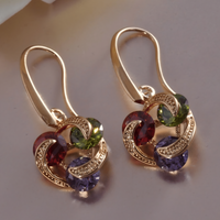 Classic Water Drop Crystal Dangle Earrings, Lightweight Zinc Alloy Jewellery 731