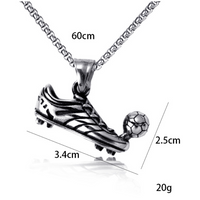 Unified Jewellery Football Boot Ball Pendant Necklace 60cm Chain 3.4cm 20g 1893