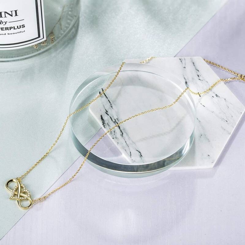 Creative Trendy Elegant Infinity Heart Pendant Necklace Decorative 34 UK