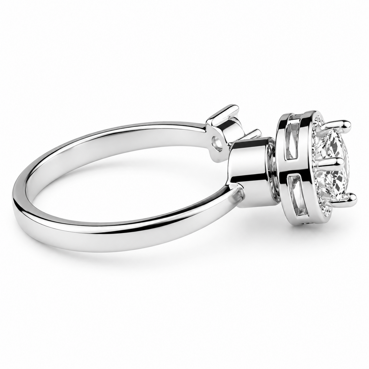 Rotatable Halo Spinner Ring For Women, Adjustable Open Band Fidget Anxiety 1511