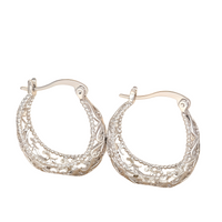 Elegant Hollow-Out Design Hoop Earrings for Women Graceful Vintage Inspired 559
