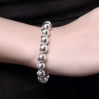 10 mm Round Bead Bracelet for Women - Premium Classic Beaded Statement 1811