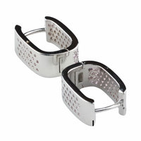 Pink Zircon Hoop Earrings For Women Micro Pave Round Cut Vintage Inspired 1368
