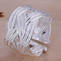 Unified Jewellery Luxury Crossover Adjustable Wide Band Statement Ring 1835