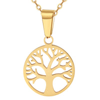 Unified Jewellery Stainless Steel Gold Tree Of Life Pendant Necklace Women 1070