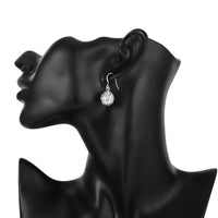 925 Sterling Silver Textured Ball Drop Earrings - Hollowed Out Sphere Dangle 357
