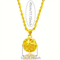 Hollow Hydrangea Pendant Necklace, Brass Plated in Gold, Exquisite Fashion 128