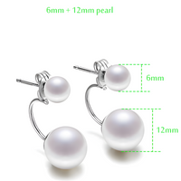 Double Pearl Drop Earrings for Women – Simulated Pearl Copper Alloy Geometry 954