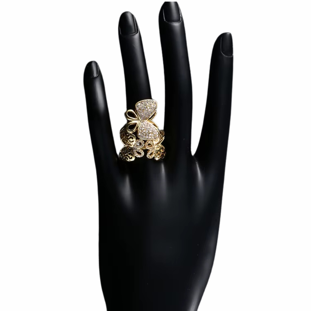 Luxury Butterfly Ring for Women, Wedding Ring, Engagement Ring, Anniversary 1501