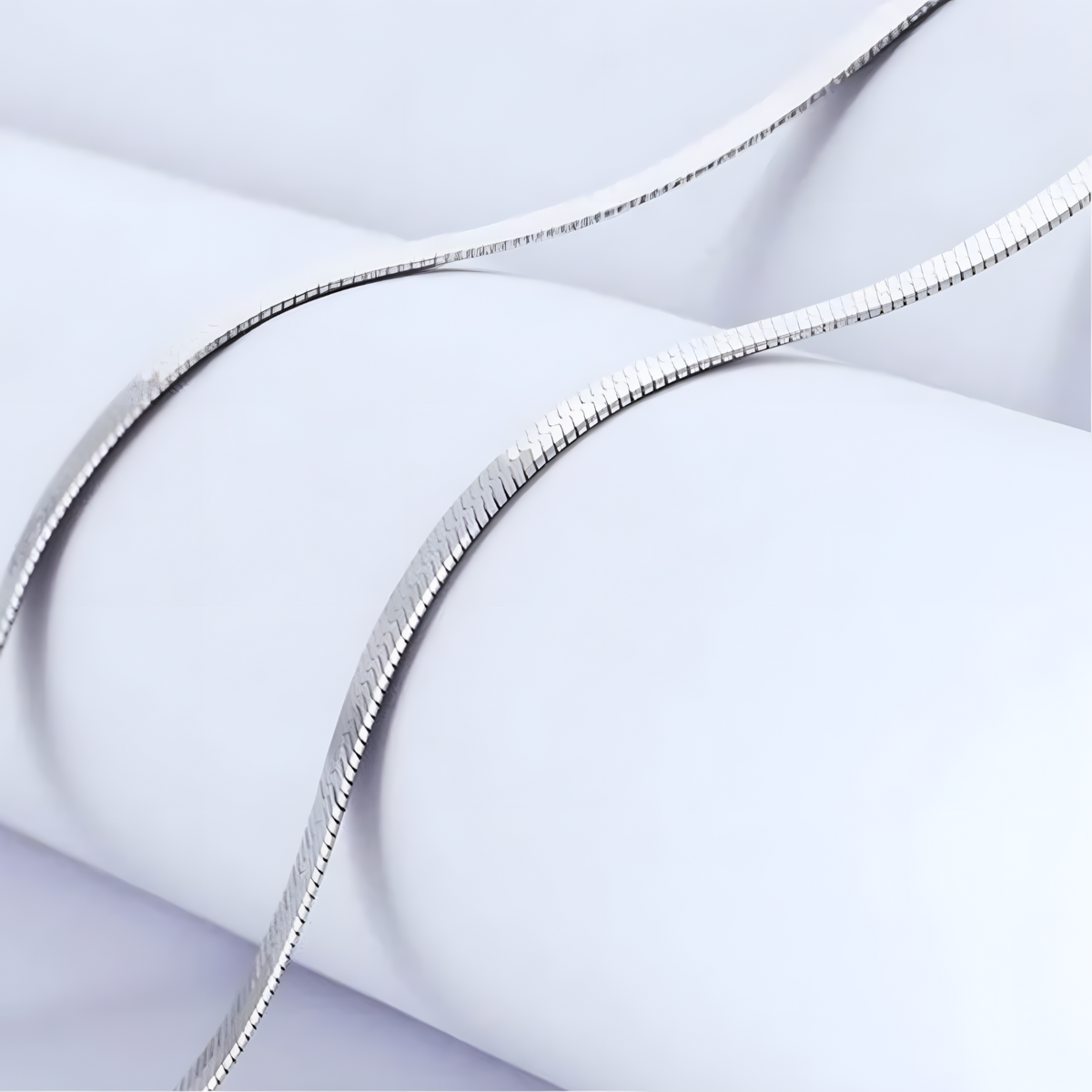 Herringbone Snake Chain Necklace for Women & Men – 925 Silver-Plated Copper 871