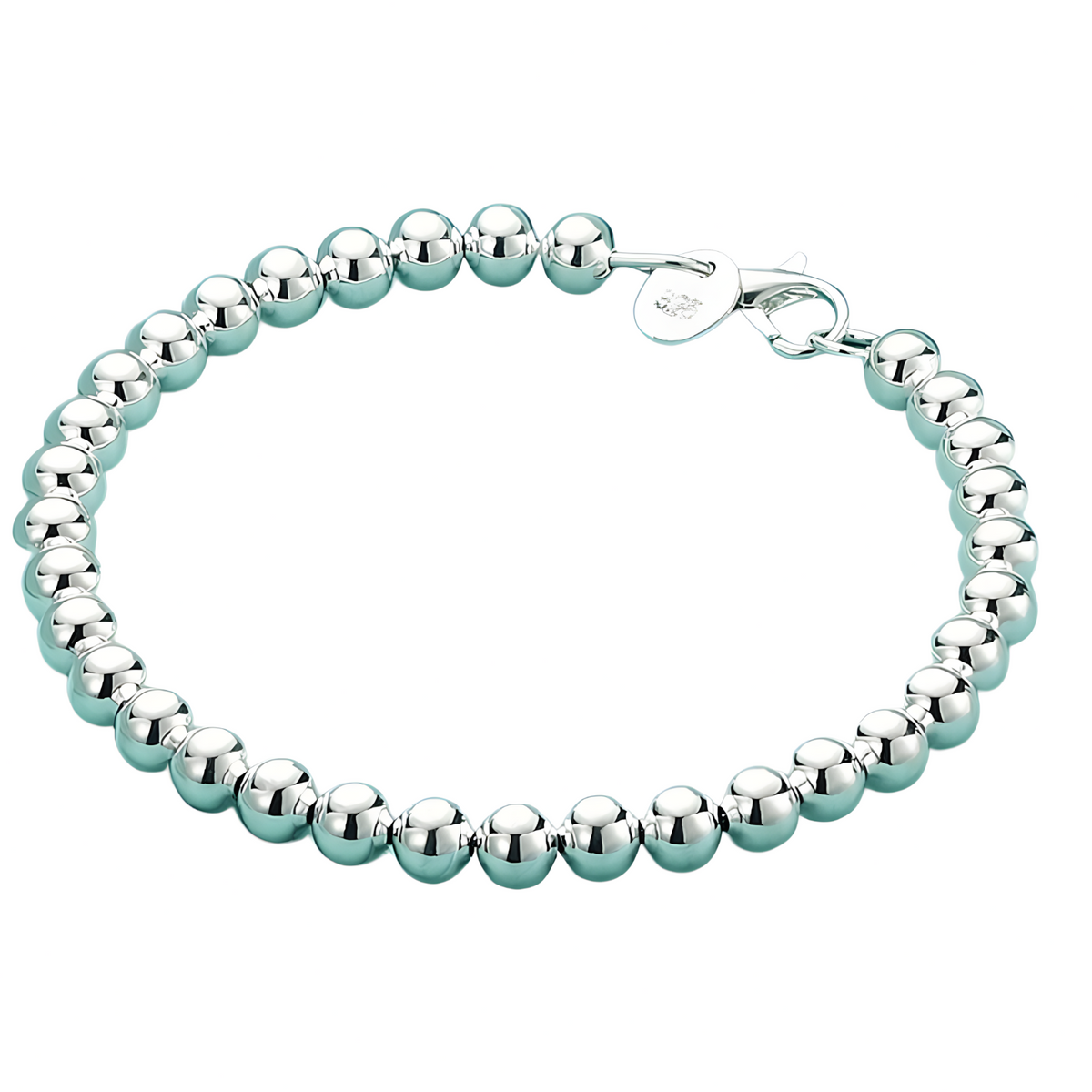 925 Sterling Silver Bracelet Exquisite 6MM Beads Women Fashion 18 - 20CM - 1769