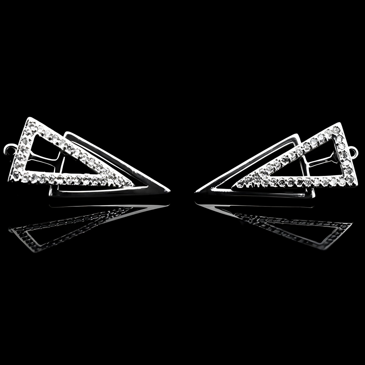 925 Sterling Silver V-Shaped Dangle Earrings Trendy Geometric Drop Earrings 307