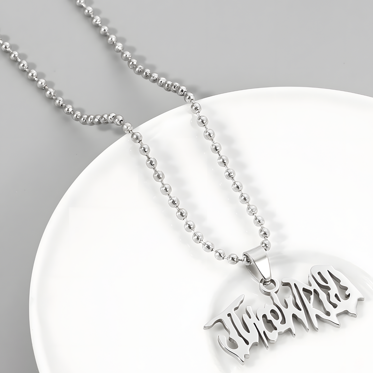 Juice WRLD Style Nameplate Pendant Necklace for Men Women Hip Hop Script 1389