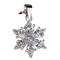 Sparkling Snowflake Pendant Necklace for Women – Brilliant Crystal Ice-Star 462