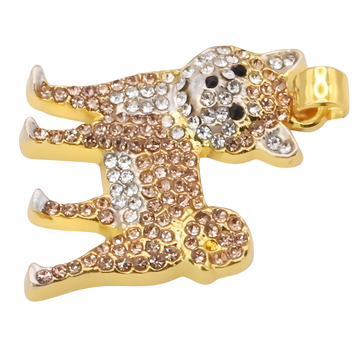 Shiba Inu Dog Pendant Necklace For Women Gold And Silver Tone Look Crystal B233