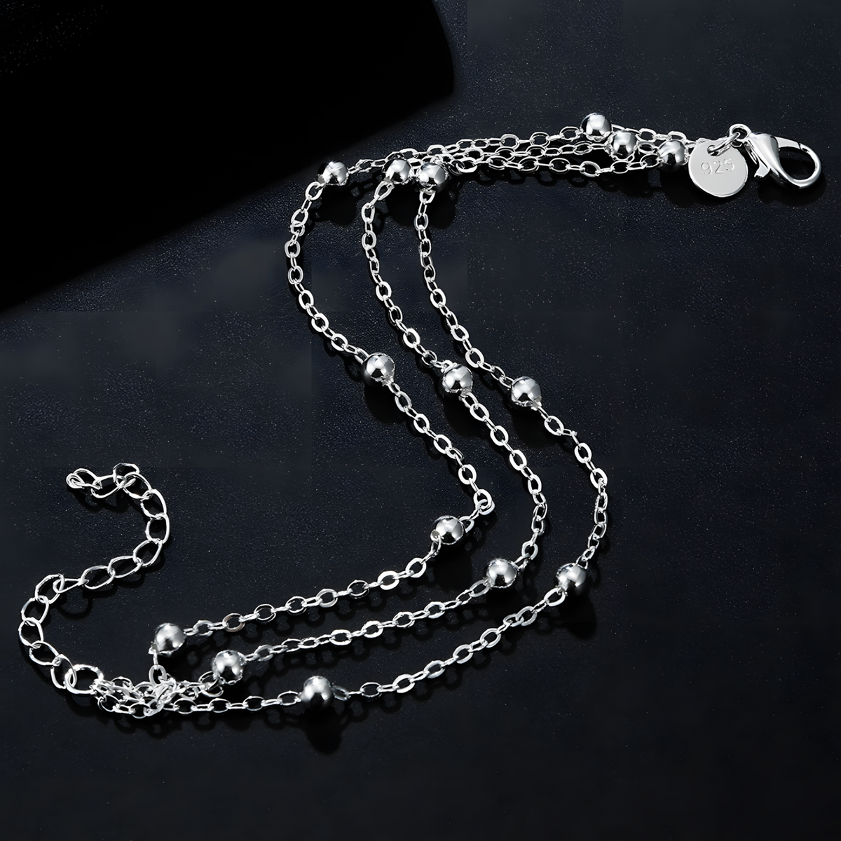Unified Jewellery Bead Chain Bracelet Women Adjustable Layered Lobster 1767