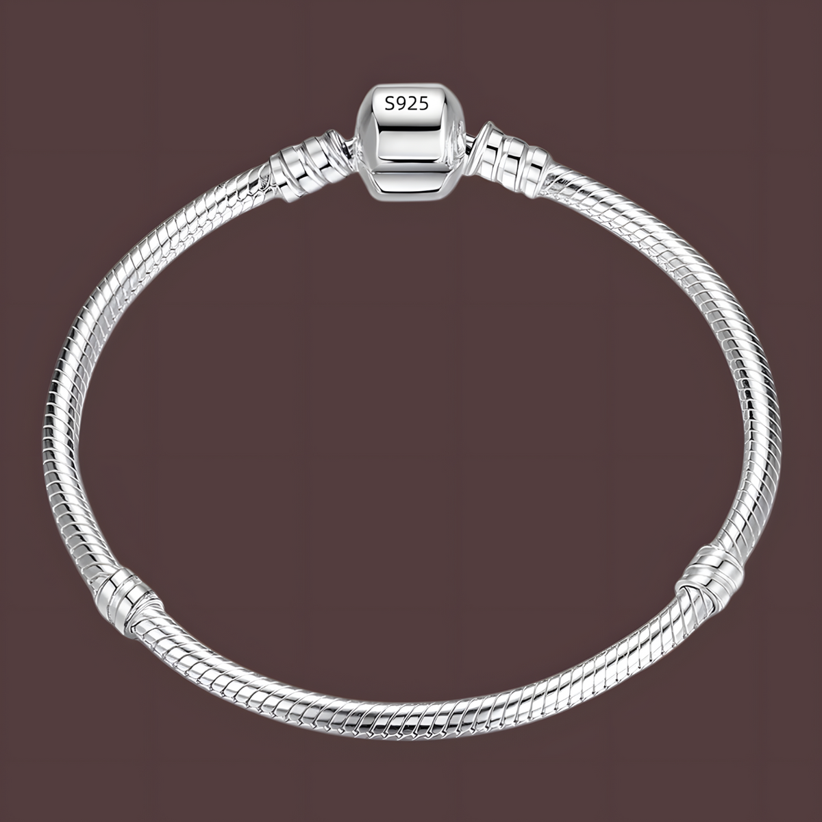 925 Sterling Silver-Plated Snake Chain Bracelet Women – Classic Charm 849