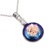 Mystical Tree of Life Necklace, Silver Celtic Knot Pendant Crystal B106