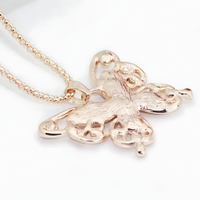 Butterfly Pendant Necklace for Women – Rose Gold Zinc Alloy Butterfly Charm 1186