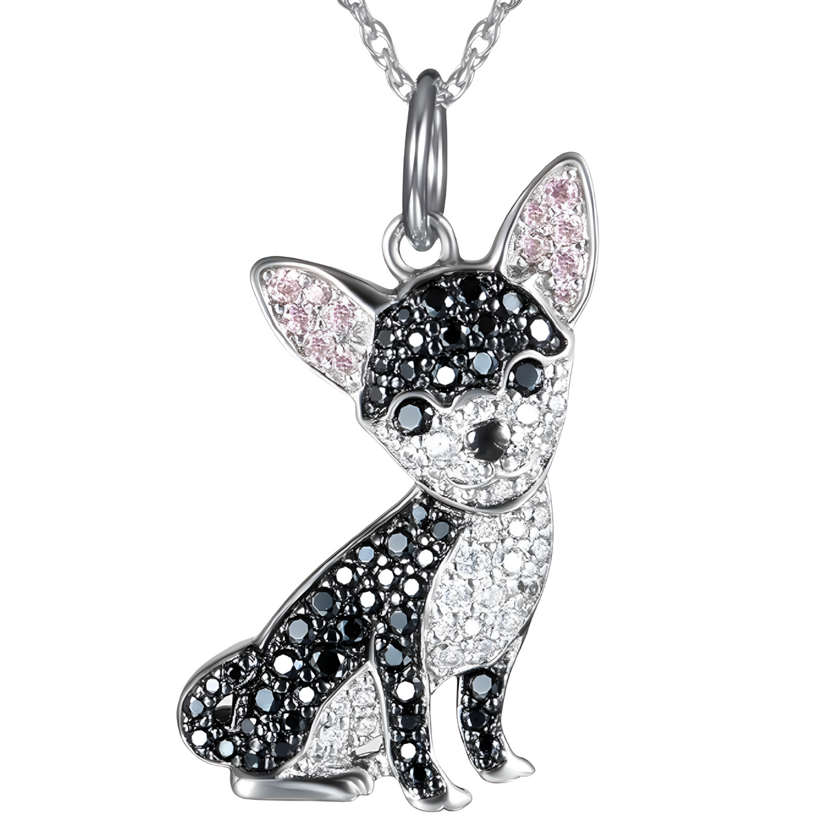 Exquisite Cute Golden Chihuahua Pendant Necklace for Women Cute Pet Dog B170