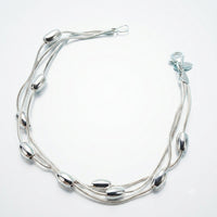 Unified Jewellery Luxury Multi Strand Oval Bead Bracelet Lobster Clasp 1899