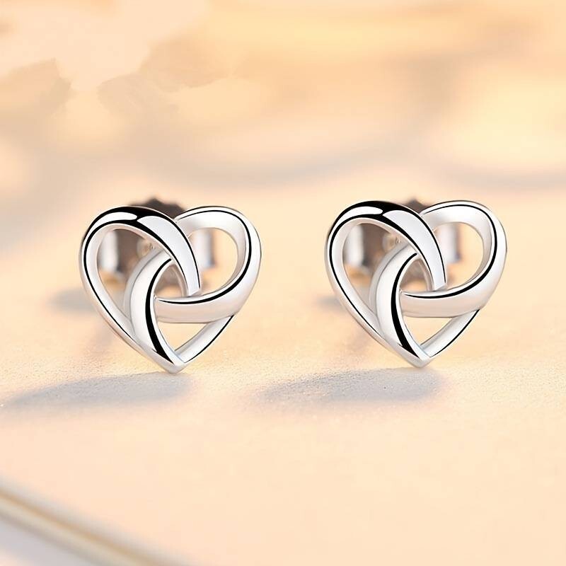 Unique Sweet Love Heart Stud Earrings - Romantic Heart-Shaped Earrings 67 UK
