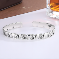 Silver Elephant Cuff Bangle Bracelet For Women Adjustable Open Bangle Anima 1747