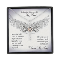 Loving Memory Of My Dad Dragonfly Pendant Necklace Forever B193 With Card NO BOX