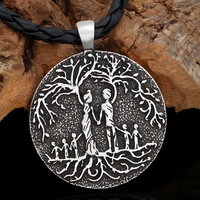 Tree of Life Family Pendant Necklace Women– Zinc Alloy Vintage Round Couple 1079
