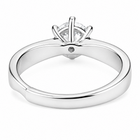 Women's Adjustable Heart Accent Zircon Engagement Ring, Round Brilliant 1636