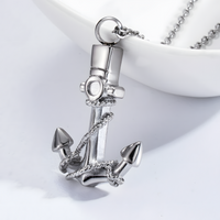 Navigation Keepsake Jewelry Stainless Steel Anchor Cremation Urn Pendant B180