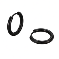 Silver-Plated 925 Round Huggie Hoop Earrings Women - Minimalist Thick Hoops 934