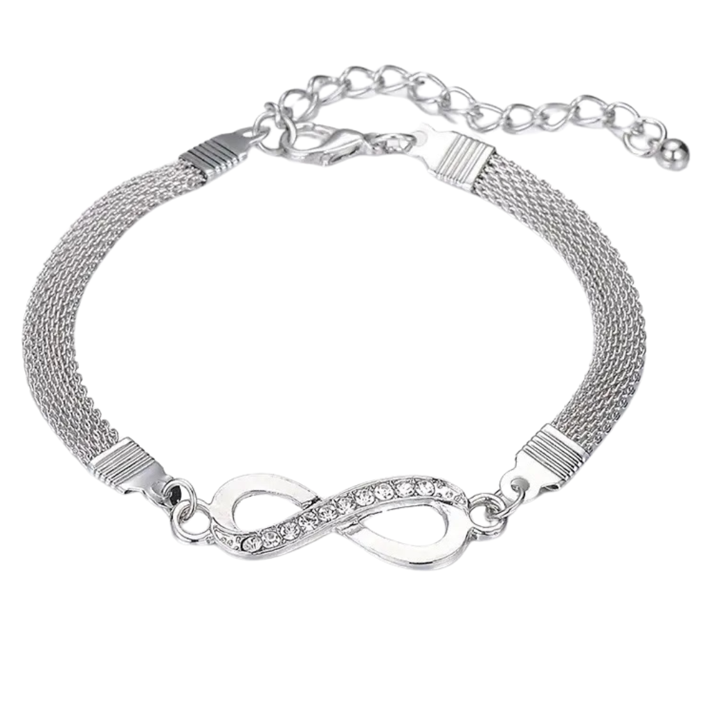 Fashion Silver Infinity Bracelet Jewelry Jewellery Women Lovely Christmas 19 UK