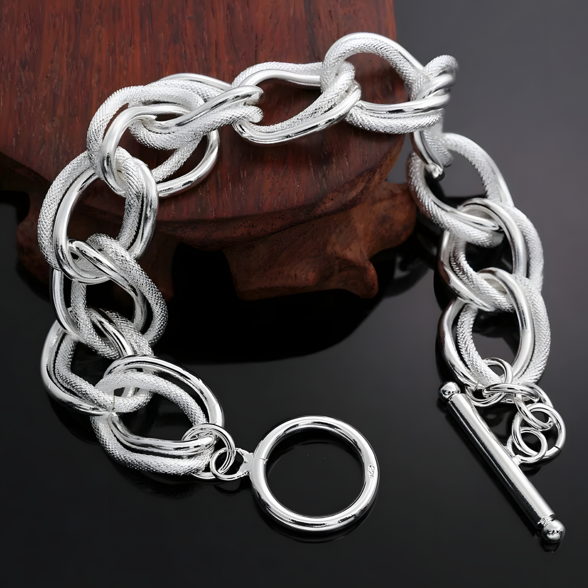 Double-Twist Link Bracelet for Women – Chunky Double Twist Chain 20 cm (8") 1430