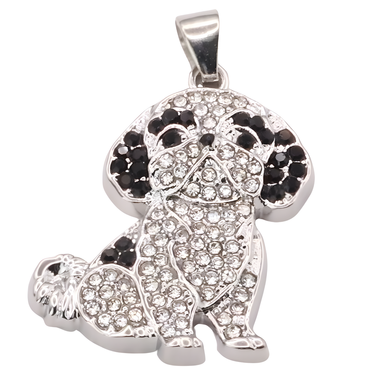 Shiba Inu Dog Pendant Necklace For Women Gold And Silver Tone Look Crystal B234
