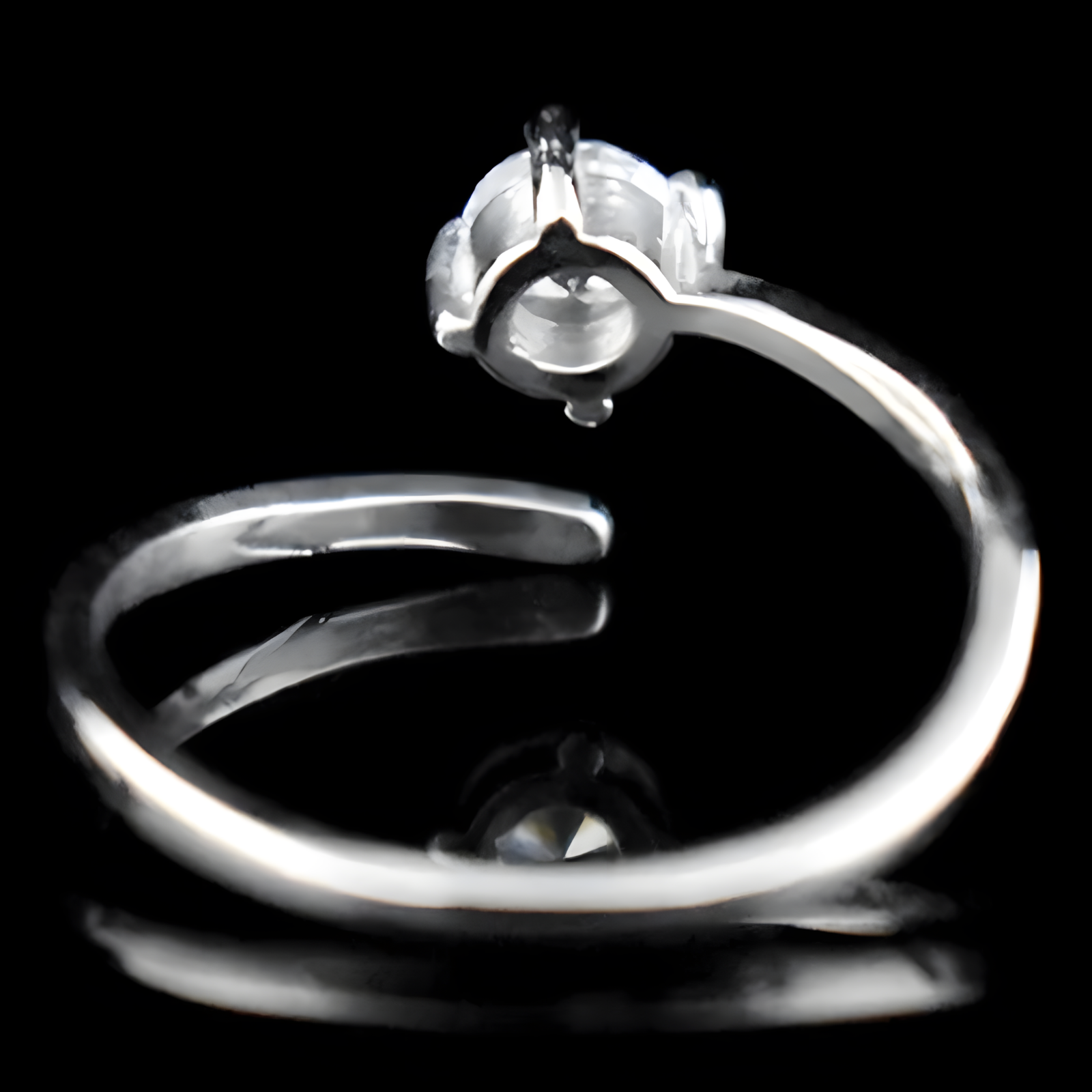 Unified Jewellery Sterling Silver Solitaire Ring, 5mm Cubic Zirconia, Band 370