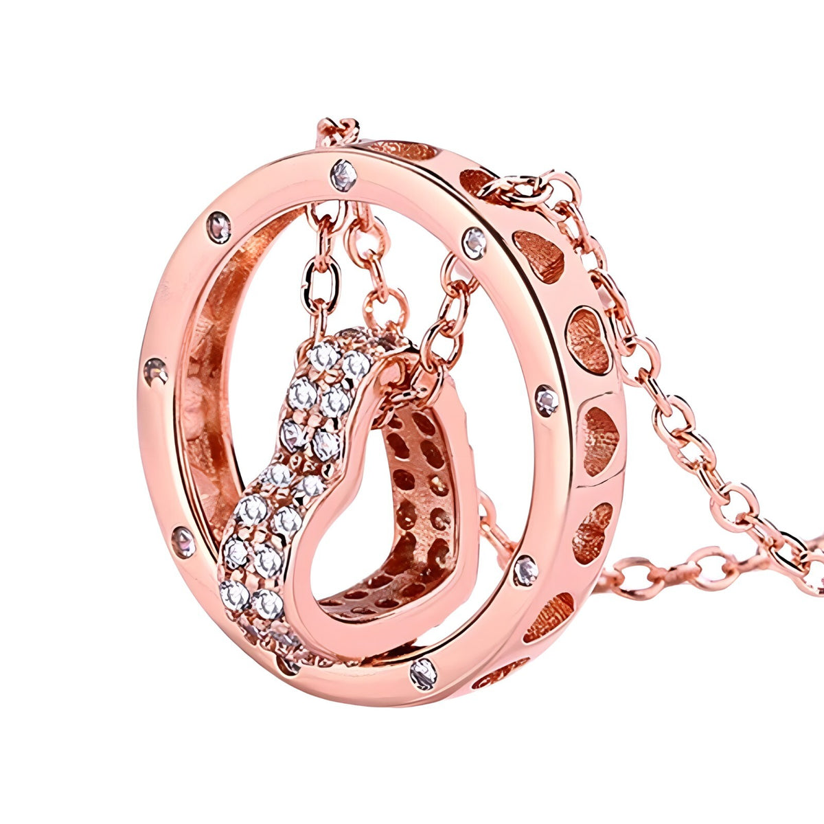 Elegant Rose Gold Beaded Necklace - 46cm Lightweight Chain with Mixed Bead  283